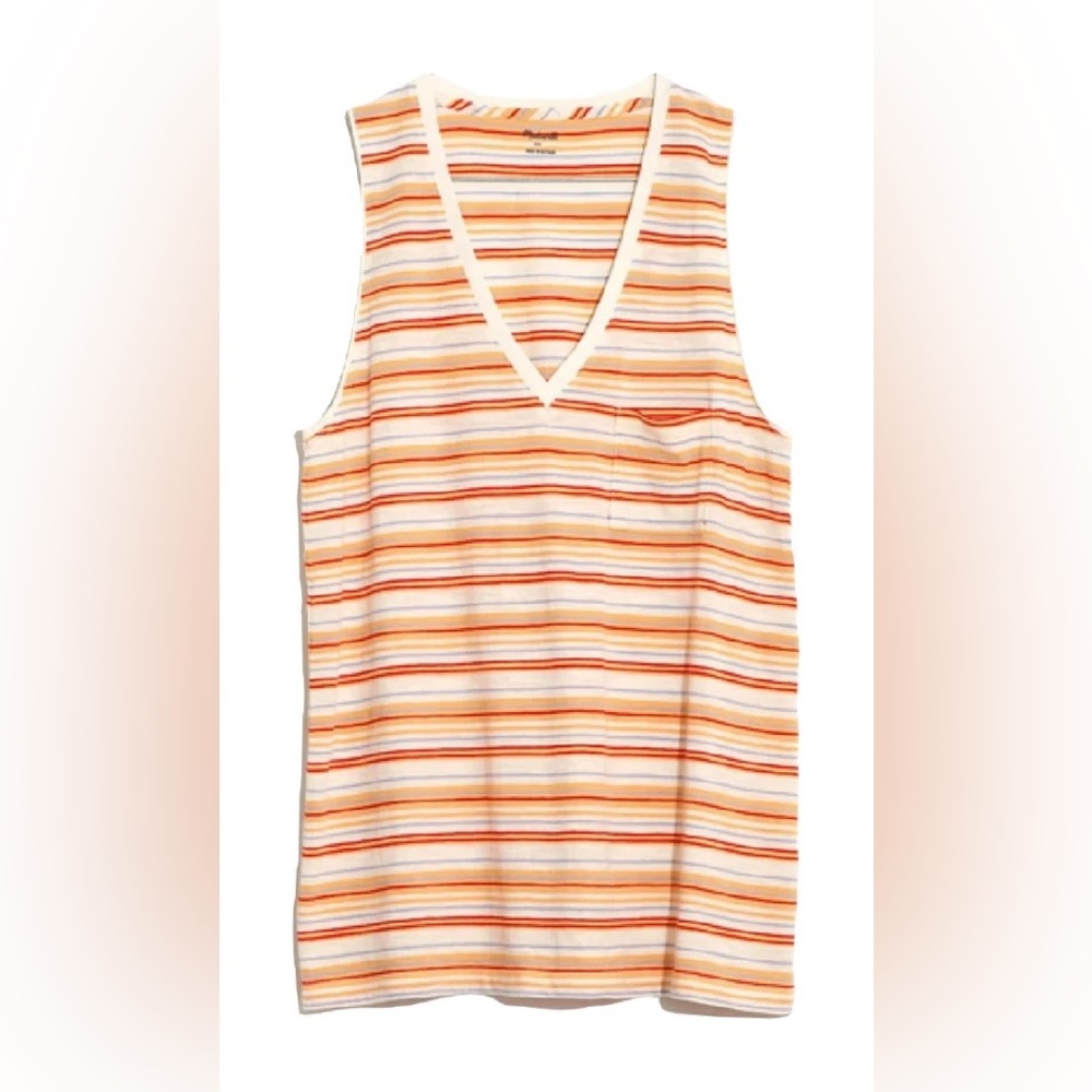 Madewell Whisper V-Neck Pocket Tank